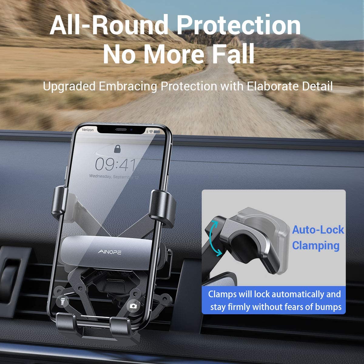  LISEN Phone Mount for Car Vent [Never Blocking] Universal Phone  Holders for Your Car Hands Free Cell Phone Holder Car Mount Fits All Phones  for iPhone 15 Pro Max Plus 14