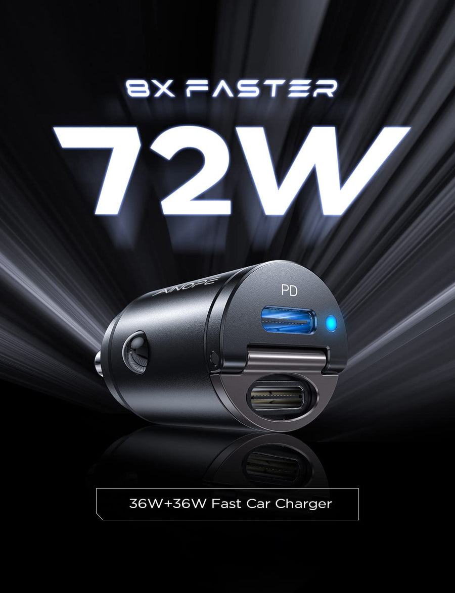 36W & QC 36W Car Faster Charge with Type C Cable